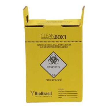 Imagem de Coletor De Material Perfurocortante Clean Box 13 Litros C/10 - Bio Bra