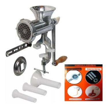 Imagem de Máquina De Moer Carne Fazer Hamburguer Linguiça Manual N 10 - Bestfer