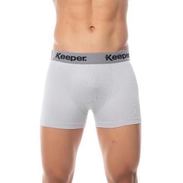 Imagem de Cueca boxer microfibra basic escolha as cores Keeper, Prata, G (46/48)