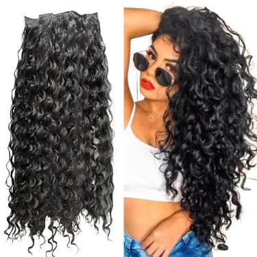 Imagem de Aplique Tic Tac em Fibra Orgânica Cacheado Preto identico natural - D&