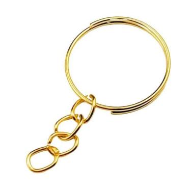 Imagem de Argola Fina Dourada para Chaveiro (50 Un) - Redelease