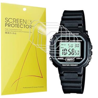Imagem de Lamshaw Protetor de tela de relógio LA20WH, [pacote com 6] Película transparente TPU de cobertura total compatível com relógio digital Ca-sio LA20WH, LA-20WH (pacote com 6)