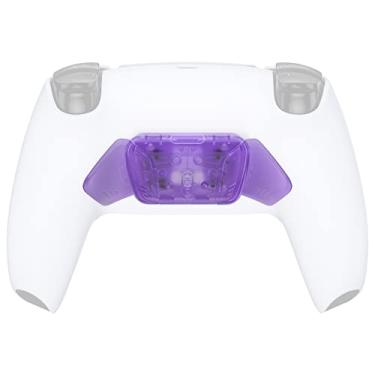 Imagem de Clear Atomic Purple Redesenhado K1 K2 K3 K4 carcaça de botões traseiros para controle PS5 eXtremeRate RISE4 kit de remapeamento - controle e placa de remapeamento RISE4 não incluídos