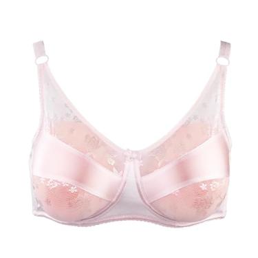 Imagem de Lervanla Sutiã de bolso para mastectomia crossdressing para seios de silicone, prótese, seios falsos, rosa, 40-42