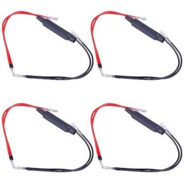 Imagem de Kinstecks Pisca LED para motocicleta, 4 peças, 12 V, adaptador de resistor, indicador de seta para motocicleta, scooter, Quad Cruiser, Harley Kawasaki, Yamaha, Suzuki, off-road, 10Ohm