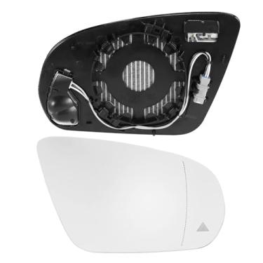 Imagem de TOP-VIGOR Pacote com 1 vidro espelhado aquecido do lado do passageiro compatível com Mercedes-Benz C-CLASS W205 2015-2019, Mercedes-Benz E-CLASS W213 2017-2019, espelho aquecido direito com placa de