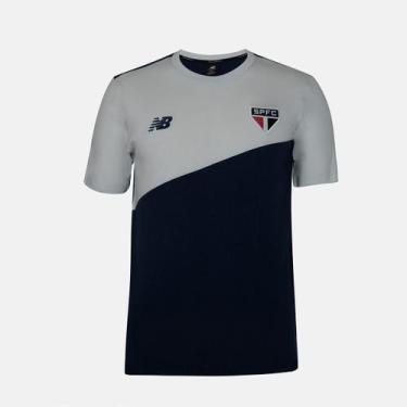 Imagem de Camisa São Paulo Viagem 2 24/25 New Balance Original, Cinza, Marinho, 