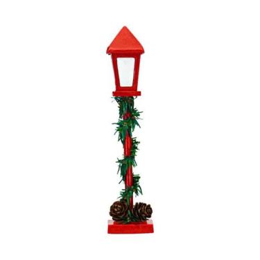 Imagem de Poste Decoração de Natal  Enfeite Natalino 18cms - Magizi, Lanterna