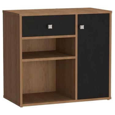 Imagem de Armario Multiuso 1 Porta E 1 Gaveta B39 Mell Preto Novam Mell Preto