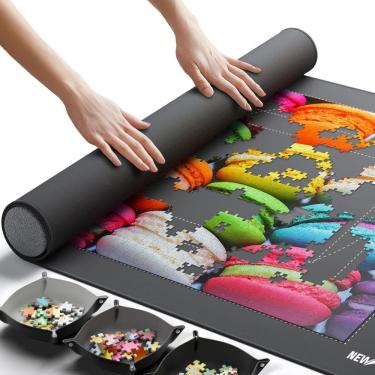 Imagem de Puzzle Mat Newverest Roll Up 1000 peças com 3 bandejas de classificação