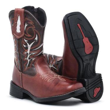 Imagem de Bota Botinha Infantil Texana Country Infanto Juvenil BIco Quadrado - F