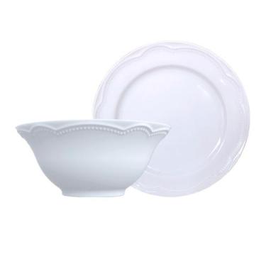 Imagem de Jogo Lanche 12pçs: 6 Bowls + 6 Pratos Sobremesa Cottage Porcelana Germ