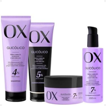 Imagem de Glicólico: Shampoo, Condicionador 170ml e Máscara + Acidificante - OX