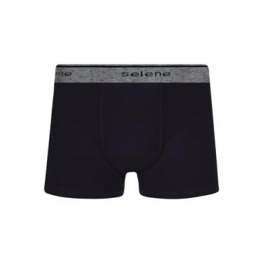 Imagem de Cueca Boxer Infantil Selene 12450.001 Algodão T. PP/EG, PP, 550, Preto