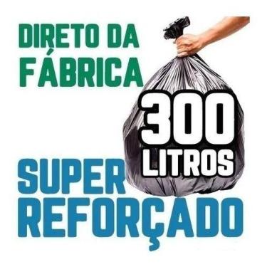 Imagem de Saco De Lixo 300 Litros 200Un Preto Super Reforçado - HIGIPACK