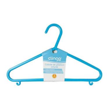 Imagem de Cabide Infantil Basic Azul 3und Clingo
