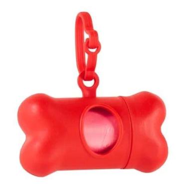 Imagem de Kit Higiênico Para Cachorro Cata Caca Coleta Coco Cão passeio - Vermel