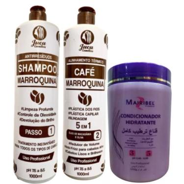 Imagem de Kit Ativo Selagem Progressiva Coffe Café Marroquina 2x1l + Condicionad