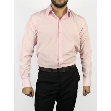 Imagem de Camisa Social Manga Longa Slim Rosa - Pthirillo, G, Rosa bebê