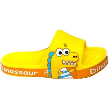 Imagem de Chinelo Infantil Slide Nuvem Dinossauro Sandália Criança Menino Menina