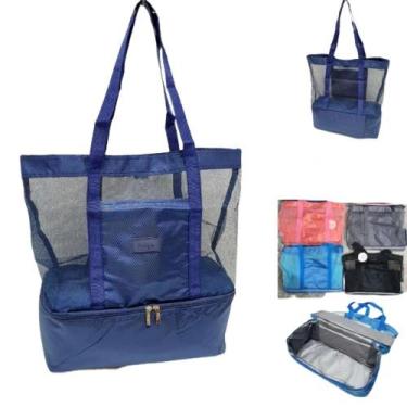 Imagem de Bolsa Praia Piscina Com Compartimento Térmico Multiuso - Rubys, Salmão