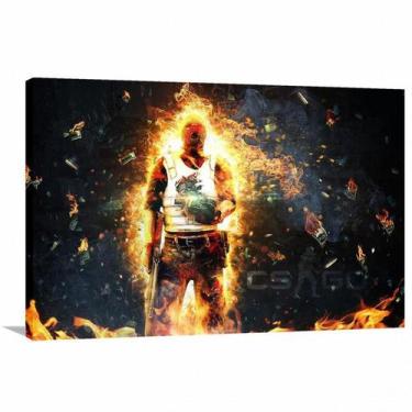 Imagem de Quadro decorativo CSGO - TR C4 - Jogos - Tela em Tecido - Wall Frame