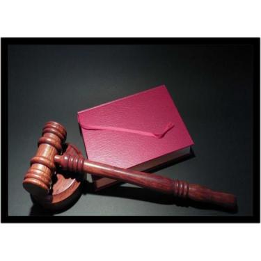 Imagem de Quadro Decorativo Escritórios De Advocacia Advogados Martelo Leis Com 