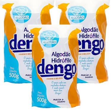 Imagem de Kit 3 Algodão Em Rolo Hidrófilo Premium Macio Suave Grande Alta Qualid