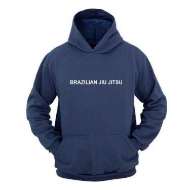 Imagem de Moletom Masculino Canguru Estampa Brazilian Jiu Jitsu - Ragor, G, Azul