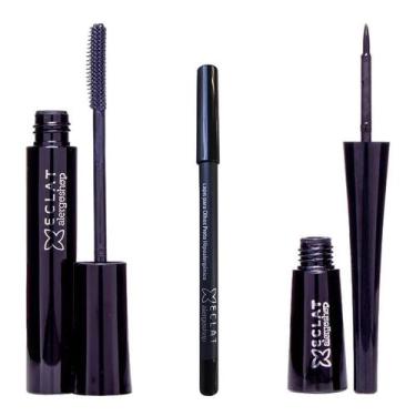 Imagem de KIT Rímel + Lápis + Delineador Eclat Hipoalergênico Alergoshop