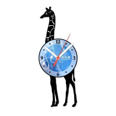Imagem de Relógio De Parede Disco Vinil Animais - Girafa - VAN-144 - Modernarte