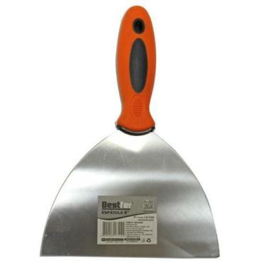Imagem de Espatula De Metal Cabo Emborrachado Laranja 6'' 15,2Cm - Rio Chens