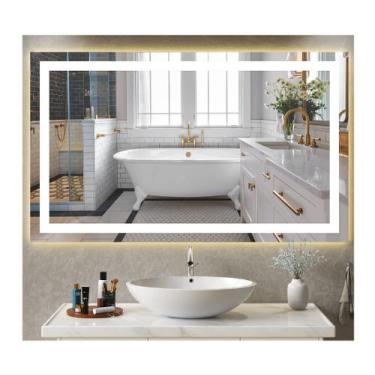 Imagem de Espelho jateado iluminado com led frio 60x100cm - Woodglass