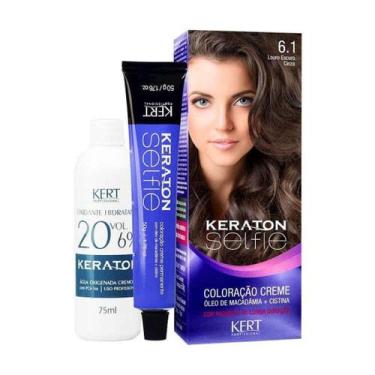 Imagem de Coloração Keraton Selfie 6.1 Louro Escuro Cinza - Kert