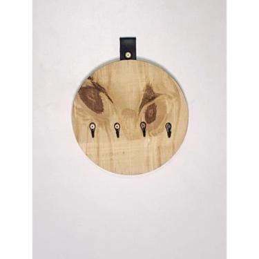 Imagem de Porta chave  madeira pinus - PRATELEIRA.COM, Preto