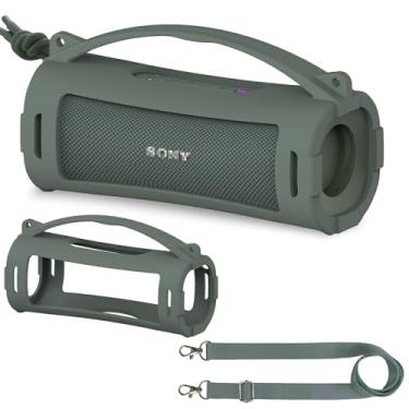 Imagem de Capa de silicone para alto-falante Bluetooth sem fio ultra portátil Sony ULT Field 1 Elextronics, suporte protetor para acessórios de alto-falante Sony ULT Field 1 (apenas capa) (cinza floresta)