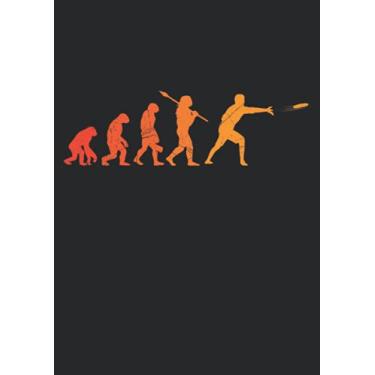 Imagem de Notizbuch A4 liniert mit Softcover Design: Ultimate Frisbee Evolution Disc Golf Affe Mensch Discgolf: 120 linierte DIN A4 Seiten