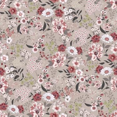 Imagem de VEELIKE Papel de parede floral rosa empoeirado cola e descasca prados pré-colados papel de parede de flores para quarto de meninas quarto berçário 17,7 x 354 polegadas amigável para locatários papel