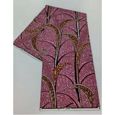 Imagem de Tecido Africano Cera Real Estampa Dourada Soft Pagne Ankara Material de Algodão Prata Nigeriana Gana para Festa de Casamento Vestido para Costurar (conforme imagem-25)