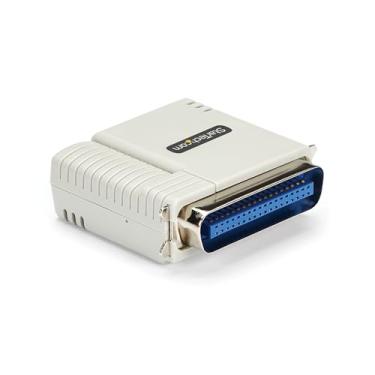 Imagem de StarTech.com Servidor de impressão Ethernet para rede paralela, LAN 10/100Mbps, WebUI, adaptador de servidor de impressora Ethernet Centronics, TAA
