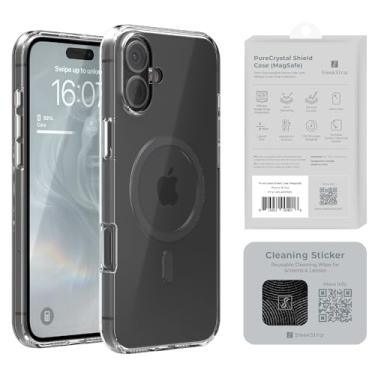 Imagem de SleekStrip Capa magnética UltraClear para iPhone 16 Plus, proteção contra quedas de grau militar, antiamarela, para MagSafe, melhores capas protetoras de telefone com ímã para capa de telefone I