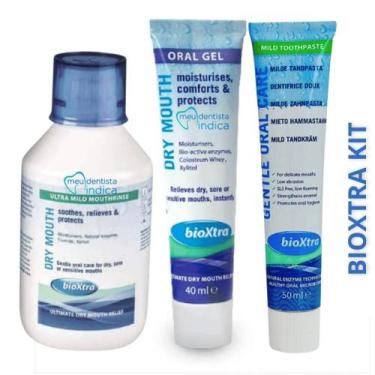 Imagem de Bioxtra  KIT Dry Mouth  Gel Oral 40ml + Creme Dental 50ml + Enxaguatór