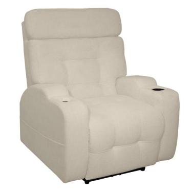 Imagem de Poltrona Reclinável Automatica Colo de Mãe Boucle - Bebe Completo, Beg