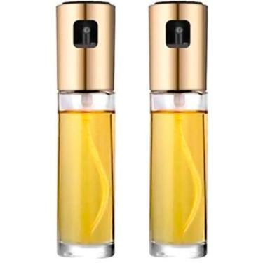 Imagem de Kit 2 Porta Azeite Spray Galheteiro Dosador Aço Inox 100ml - Thata