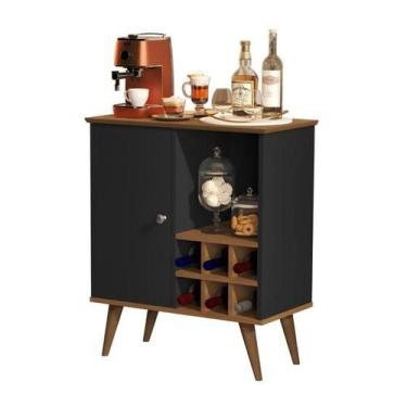 Imagem de Balcão Aparador Buffet Retrô Royal 1 Porta Com Adega - T.L Moveis, BLA