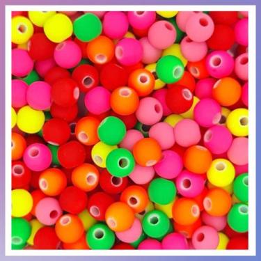 Imagem de Kit Miçanga 6mm Emborrachada 1 Pacote -250un Diy Biju - JIU LONG