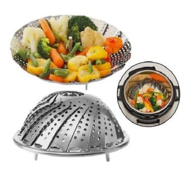 Imagem de Bandeja pra Preparação de Alimentos no Vapor em Inox Utensílio de Cozi