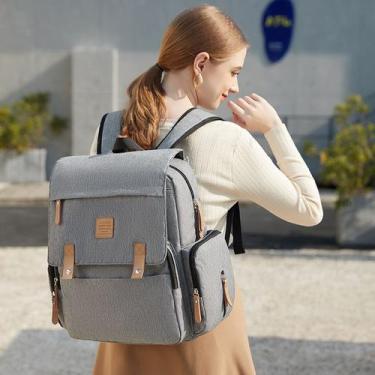 Imagem de Mochila Maternidade Land Luxury Cinza Sólida