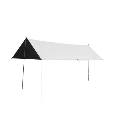 Imagem de Toldo de Camping Impermeável, 3x3 Metros, Preto e Branco, Lona para Abrigo Externo