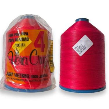 Imagem de Linha Vera Cruz Fio 04 de  6000 Jardas Tex 111 Algodão Para Pipas, Ver